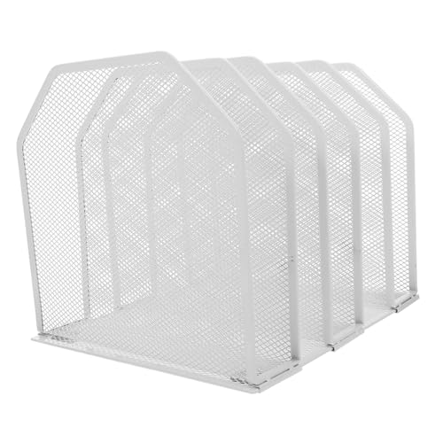 Organisateur de bureau blanc à 5 sections pour optimiser votre espace de travail