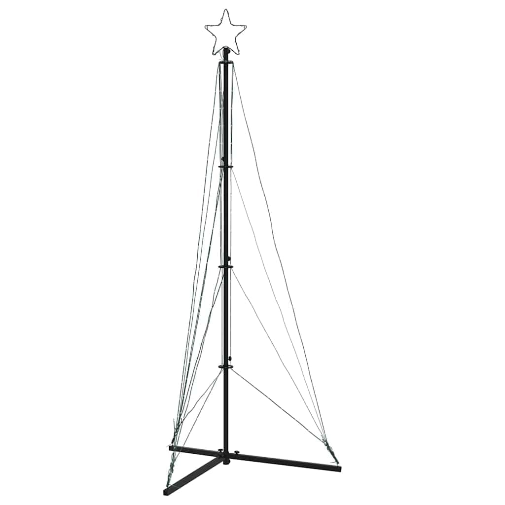 Choinka LED 182 cm, 363 ciepłe białe światło, 8 efektów, IP44, do użytku wewnątrz i na zewnątrz, składana, sztuczna choinka z gwiazdą, łatwy montaż, świąteczna dekoracja