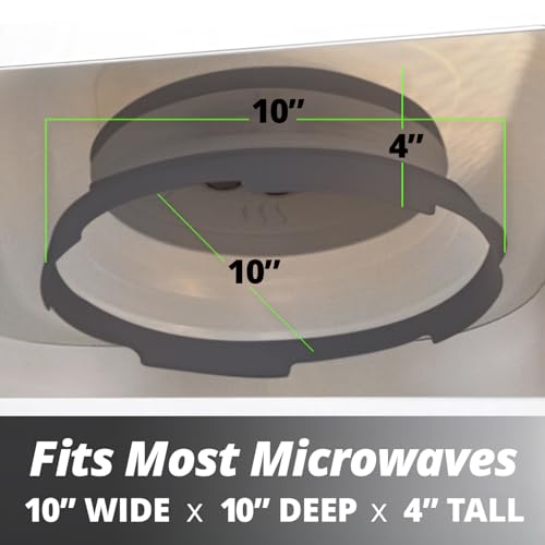 HOVER COVER Magnetic Microwave Splatter Cover, Collapsible Microwave Cover for Food - Vented & Magnetic Microwave Plate Cover, 10-inch, BPA-Free - Graphite