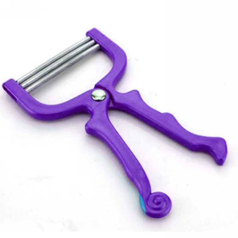 Manual Handheld Facial Hair Epilator - Scissor Design, 3 Spring Rollers, Threading, Eyebrows, Upper lip, Pain free Hair Removal, Face Shaver, Smooth Skin Cleaner, Handy, Salon, Home, On the Go, Beauty