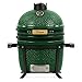 BBQ-Toro Kamado Grill Holzkohlegrill Shiro Ø 39 cm | Grün | Mini Holzkohlegrill mit Thermometer & Holzgriffen | Keramikgrill rund | Ceramic Grill Ei, Smoker, BBQ Grillofen, Kamado BBQ