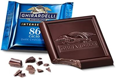 86% Dark Chocolate GHIRARDELLI SQUARES Midnight Reverie - USA Import - Rare (10)