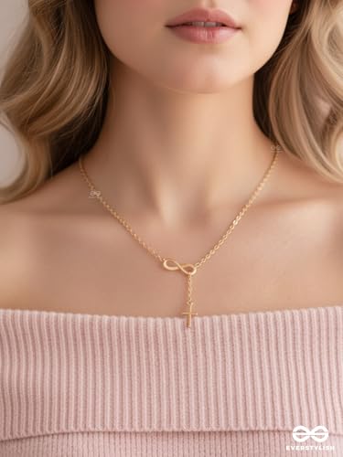 Image of BY EVERSTYLISH Infinity Cross Pendant for Women | Everyday Wear Anti Tarnishing Necklace | Fashion Jewelry | Trendy Statement Necklace for Party