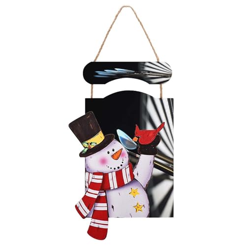 Bonhomme de neige en bois avec flèches imprimées durables