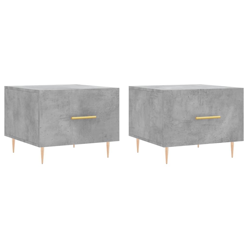 Table basse gris béton moderne pour un salon contemporain et chaleureux