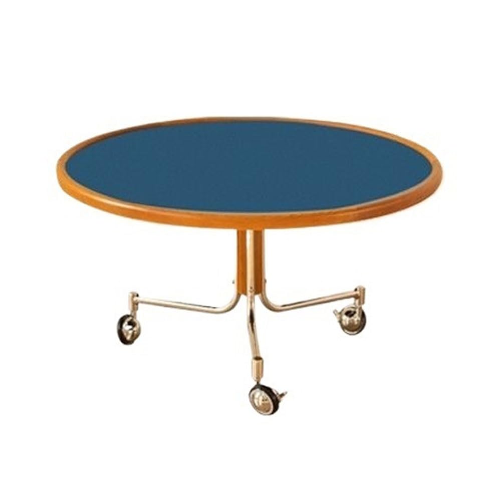 ZTHYSHOZ Side Table Mobile Round Wood Coffee Table with Locking Casters Living Room Rolling Tables