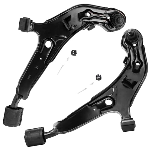 Image of Detroit Axle - 8pc Front End Kit for 1995-1999 Nissan Maxima 1996-1999 INFINITI I30, 2 Lower Control Arms with Ball Joint 4 Outer Inner Tie Rods 2 Boots 1997 1998 Replacement