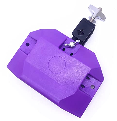 Tuoren Jam Drum Block Latin Percussion Musical Instrument Plastic With 3 Sided Mount Medium Pitch (Purple) #TOP1