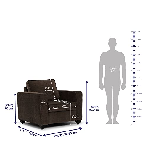 Image of Wakefit Sofa Set | 3 Year Warranty | Sofa 6 Seater, 6 Seater Sofa for Living Room, Wooden Sofa Set, Sofa Set 3+2+1 Seater - Napper(Malphino : Dark Earth)