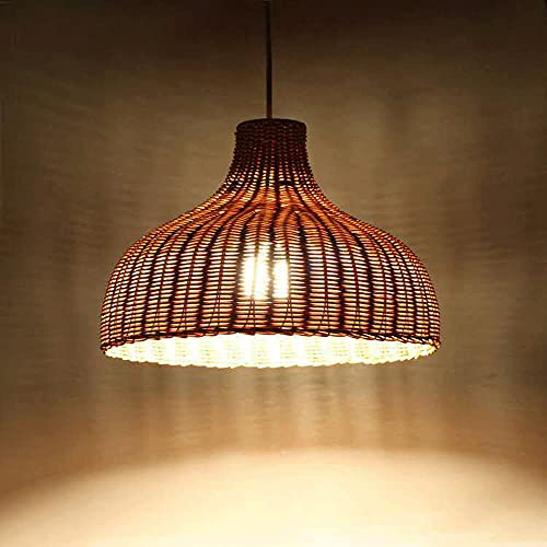 Suspension bambou réglable 40cm pour sublimer un plafond haut de restaurant