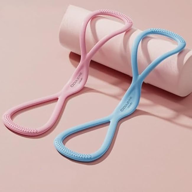 Resistance Bands, Figure 8 Exercise Bands for Women Men, Resistance Band for Working Out, Yoga Gym Fitness Pulling Rope with Handles, Safe, Ease of Use