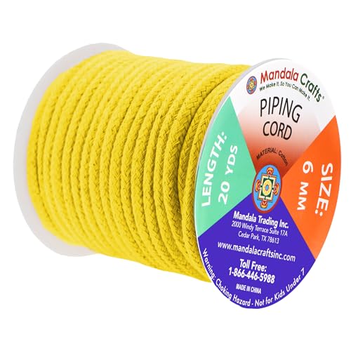 image for Mandala Crafts Yellow Soft Replacement Drawstring Cords for Sweatpants