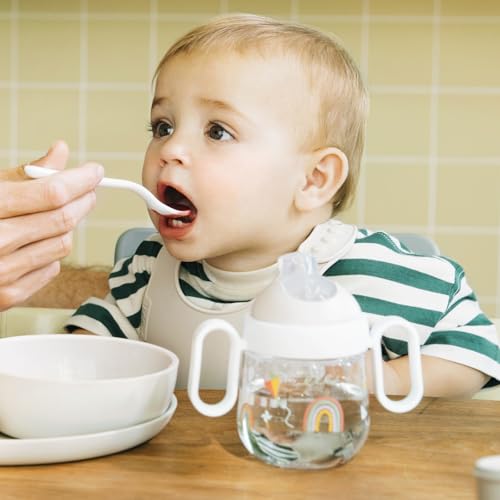 Mepal – Fütterlöffel Mio – Babylöffel – Kleinkind Fütterlöffel – Baby Besteck – Spülmaschinengeeignet – BPA frei – 2er Besteck Set – Deep turquoise