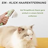 2 Stück Selbstreinigender Katzenkamm - Fellblitzbürste für Tiefenreinigung, Entfernung von Schwimmenden Haaren und Öffnung von Knoten, Schönheitspflege für Hunde, Tiefenreinigung Flohkamm für Katzen