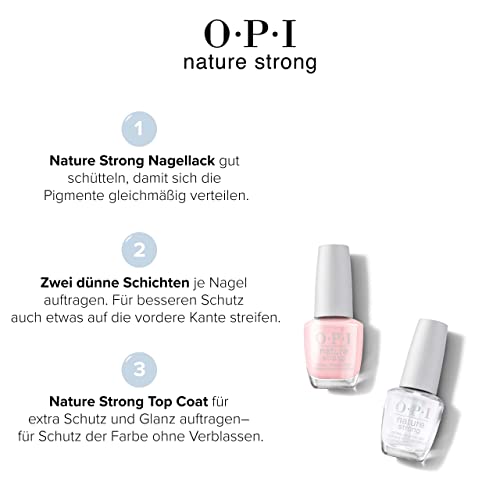 Opi Nature Strong Vegan Nail Polish, Top Coat, High Shine Nail Polish, Natural Origin, Cruelty-Free Nail Lacquer, 0.5 Fl Oz. #TOP4