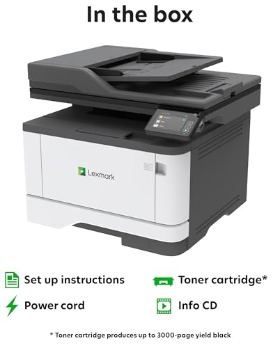 Image of Lexmark MX431adw Laser Monochrome MFP Printer with Touchscreen, Copier Scanner Printer, Automatic Two-Sided Scanning, Wireless, Analog fax (29S0500)