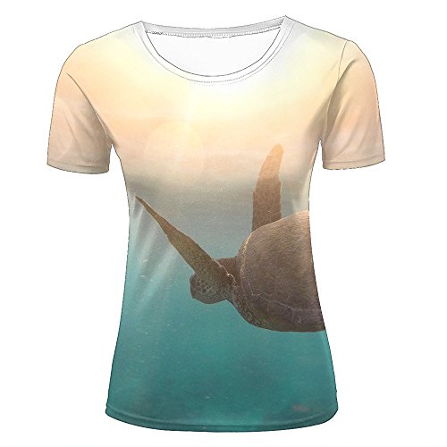 liujinsheng Women's Creative 3D Printed Animal-Cute Sea Turtle Graphics Summer Casual T Shirt Unisex Couple Tees Top Short Sleeve XL