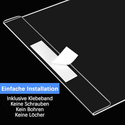 10 Stück Acryl Selbstklebender Wand Plakathalter, 22 x 28,5 cm Klein A4 Transparente Acryl-Schilderhalter, Wand Blatthalter für Büro Zuhause Geschäft Einkaufszentrum Restaurant