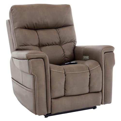 LIVING WELL STORES Pride ViVaLift Ultra Lift Chair Power Recliner (PLR-4955M) Medium, Tilt Technology, 3 Different Heating Pads, Air Bladder Massage System (Cappuccino, Inside Delivery & Setup) - Thumbnail 6