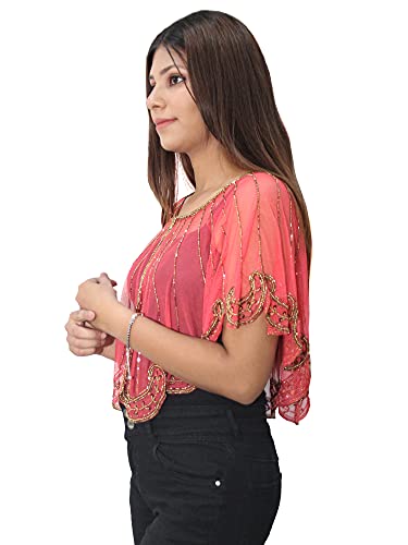 Image of Matelco Women's net Embellished Poncho