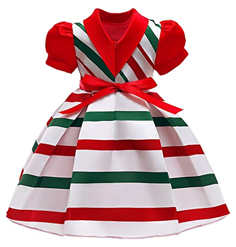 Super Fairy Girls Puff Sleeve Christmas Party Dress Kids Princess Birthday Pageant Ball Gown3