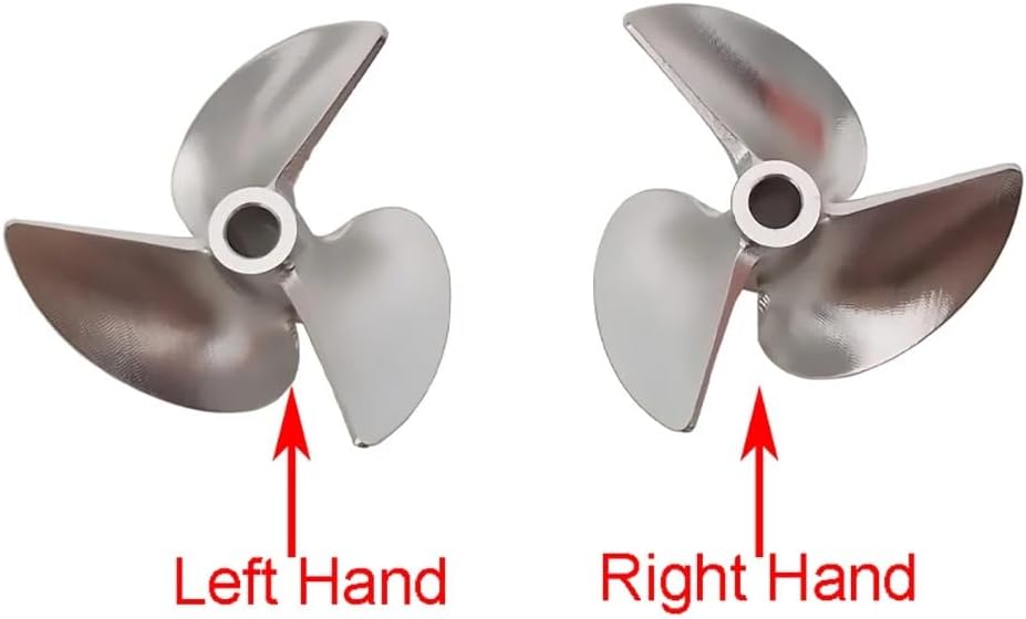RC Boat Propeller CNC 3-Blades 4.76mm 3/16" 40/42/45/50mm Prop P1.6 for RC Speedboat Hydroplane CAT Catamaran Oval(40mm Left Hand)