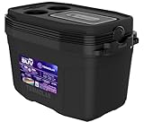 Caixa Térmica Cooler Com Alça Praia Pesca Camping 20 Litros - Alça Reforçada, Porta-Copos, Espaço para Smartphone, Conservação 24h com Gelo (Preto)