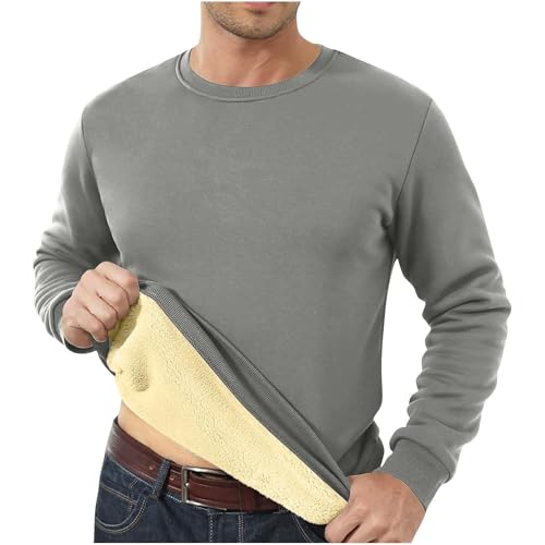 Sweat-shirt homme sans capuche manches longues col du cou