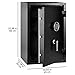 Amazon Basics Fire Resistant Security Safe with Programmable Electronic Keypad, Secure Valuables and Important Documents, 16.93