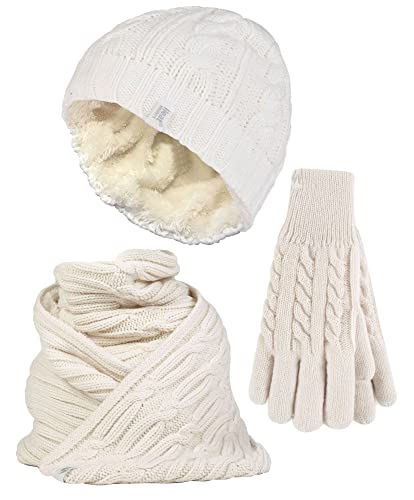 Accessoires hiver femme creme pour promenades et sorties au grand froid