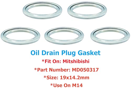 Joint bouchon vidange M14 résistant aux fuites pour Mitsubishi Eclipse Lancer | Pack de 50 - 3