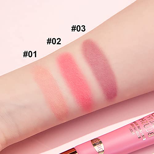 Blush Beauty Wand, Matte Finish Liquid Blush Stick With Soft Cushion Applicator For Natural Cheeks Tint, Long Lasting, Waterproof, Lightweight, 2Pcs Makeup Sponge Puff Include, 0.5 Fl Oz (#01) #TOP4