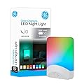 GE Color-Changing LED Night Light, Plug Into Wall, Dusk to Dawn Sensor, Ambient Lighting, for Bedroom, Childrens Room, Nursery, Safety Rated, 1 pack, 34693