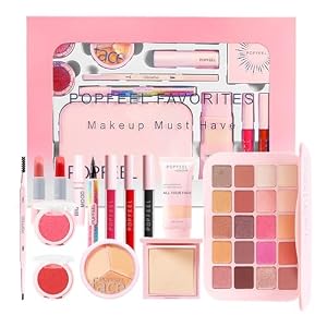 All In One Makeup Kit For Eye Makeup Full Kit MakeupGift Set For Women & Teens MakeupEssential Bundle Include 40 Colors Eyeshadow Palette Mascara Eyebrow Pencil Eyeliner Cosmetic Brushes (20 colors)