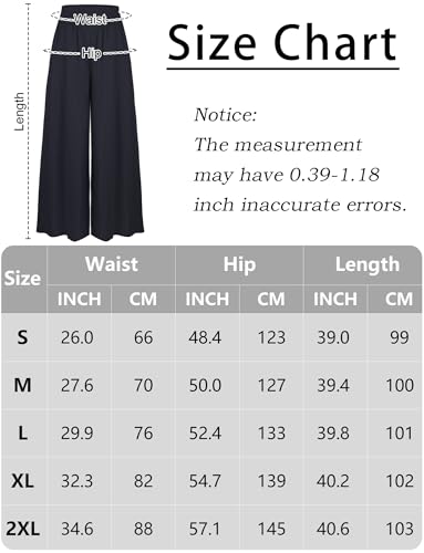SEAUR Palazzo Hose Damen Lang Tanzhose Bauchtanz Pilates Yoga Locker Hose Weites Bein Sommerhose Weich Freizeithose M