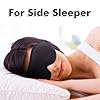 Sleep Eye Mask for Side Sleeper, Lash Extensions 3D Contoured Cup Sleeping Mask for Men Women, Travel Blackout Night Blindfold Eye Shade Cover with Adjustable Strap (Black-Side Sleeper) #2