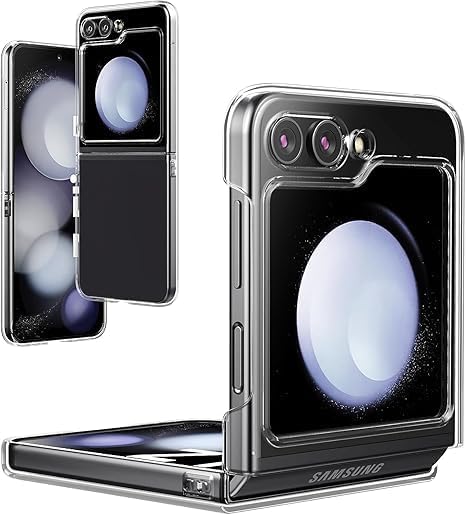 GooseBox Case for Samsung Galaxy Z Flip 5, Clear, Premium Thin Tr...