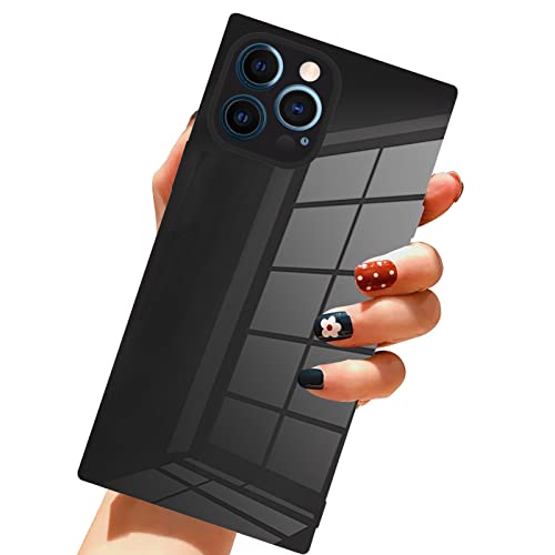Lsl For Iphone 12 Pro Max Case Square Black Soft Tpu Bumper Anti-Drop Anti-Scratch Shock Absorption Protective Wireless Slim Cover Compatible With Iphone 12 Pro Max 6.7 Inch For Women Girls Men #TOP4
