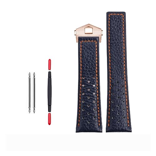 Bracelet de montre en cuir 22 mm pour TAG HEUER Monaco Carrera cuir de veau véritable