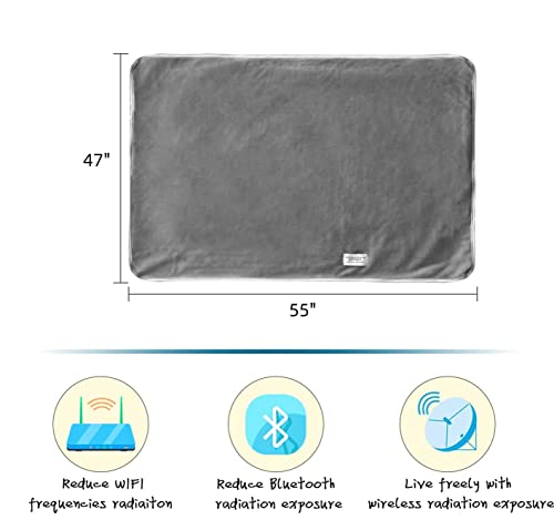 Niulafr Faraday Blanket Organic Bamboo Signal Protection Cover For Beds Protection Blanket For Pregnant And New Born Baby Two Sides Using Pregnancy E/M*F Blanket 47X55Inch #TOP1