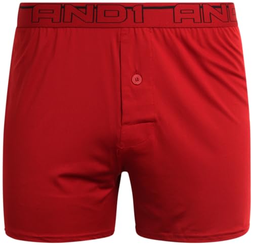 AND1 Mens Boxer Shorts - 6 Pack Performance Knit Boxers for Men with Fly - Lightweight Mens Underwear Boxers, 4" Inseam3