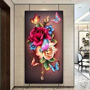 Peinture diamant broderie kits complet pivoine colorée 40x100cm