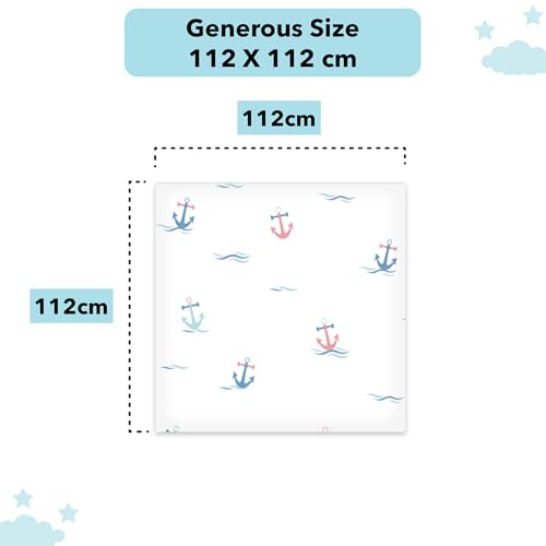 Image of The White Cradle Muslin Swaddle for Newborn Baby, Organic Cotton Wrap White