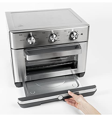 GE Mechanical Air Fryer Toaster Oven + Accessory Set | Convection Toaster with 7 Cook Modes | Large Capacity Oven - Fits 12" Pizza | Countertop Kitchen Essentials | Stainless Steel by GE - Image 7