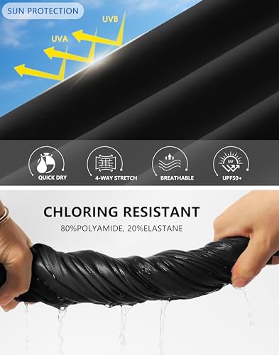 G Gradual Women's 11" Long Swim Board Shorts High Waisted Knee Length Beach Swimming Shorts for Women with Pockets Liner4