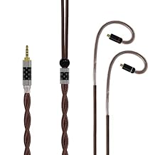 keephifi Earphone Upgraded Cable CCZXI 6N Single Cystal Copper Replacement Headsets Wire CCZ Plume Standard Cable for BLON KZ TRN TIN Audio Cable MMCX 2.5MM, Brown