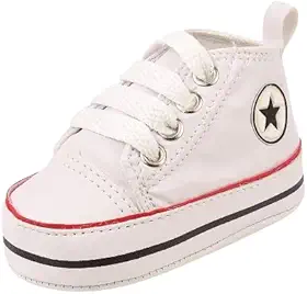 Tênis Bebê Mania Casual Cano Alto Conforto Branco Batizado