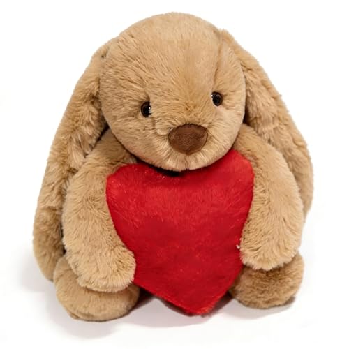 PyrrlicToy Rabbit Stuffed Animal, Love Bunny Plush Bunny Plush Doll Super Soft Rabbit Plush Toy for Girls Boys Children's Day Christmas Valentine's Day Gifts-30cm(Brown)