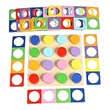 Mqiklt Farbzuordnungsspiel für Kleinkinder mit Karten, Frühkindliche Lernhilfe für Unterwegs