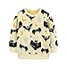 HILEELANG Toddler Boys Halloween Outfit – 2 Piece Cotton Set with Bat & Spider Print Sweatshirt and Jogger Pants 4T